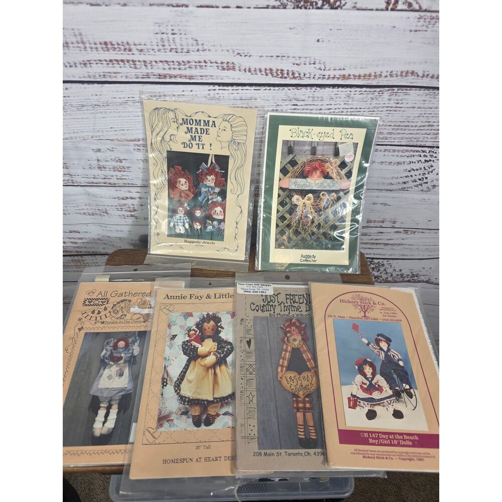 VTG Raggedy Ann & Andy Craft Dolls Sets New